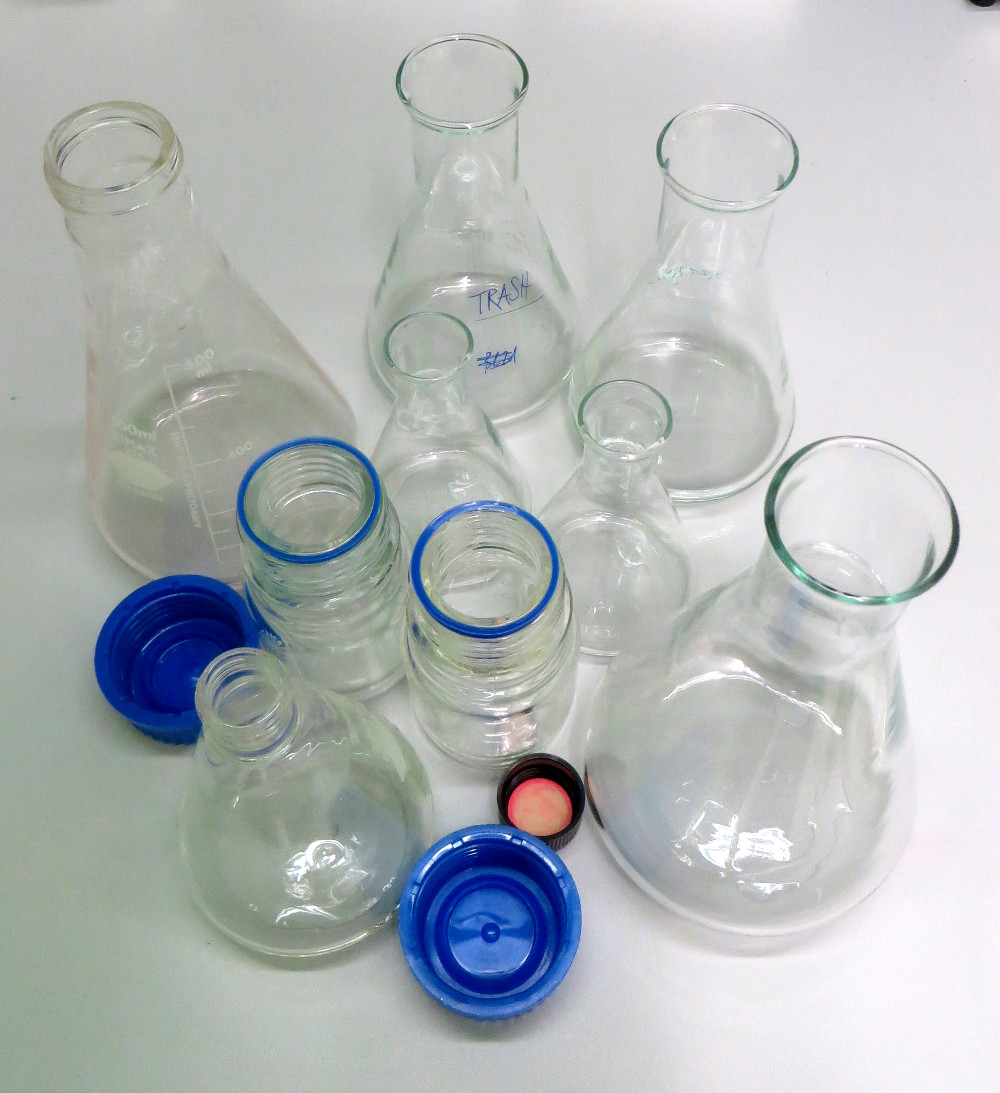 Flasks and glass ware