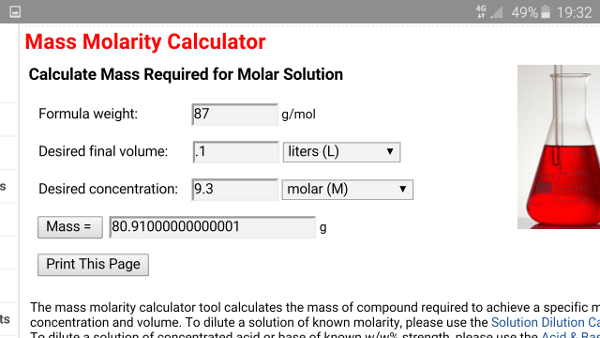Mol Calculation